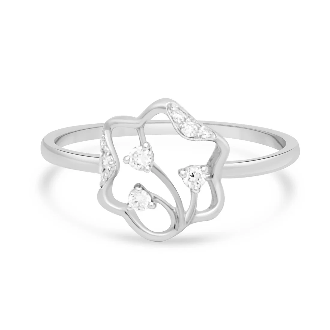 Starlit Grace Gold Plated Ring with Lab-Grown Diamonds - Image 7
