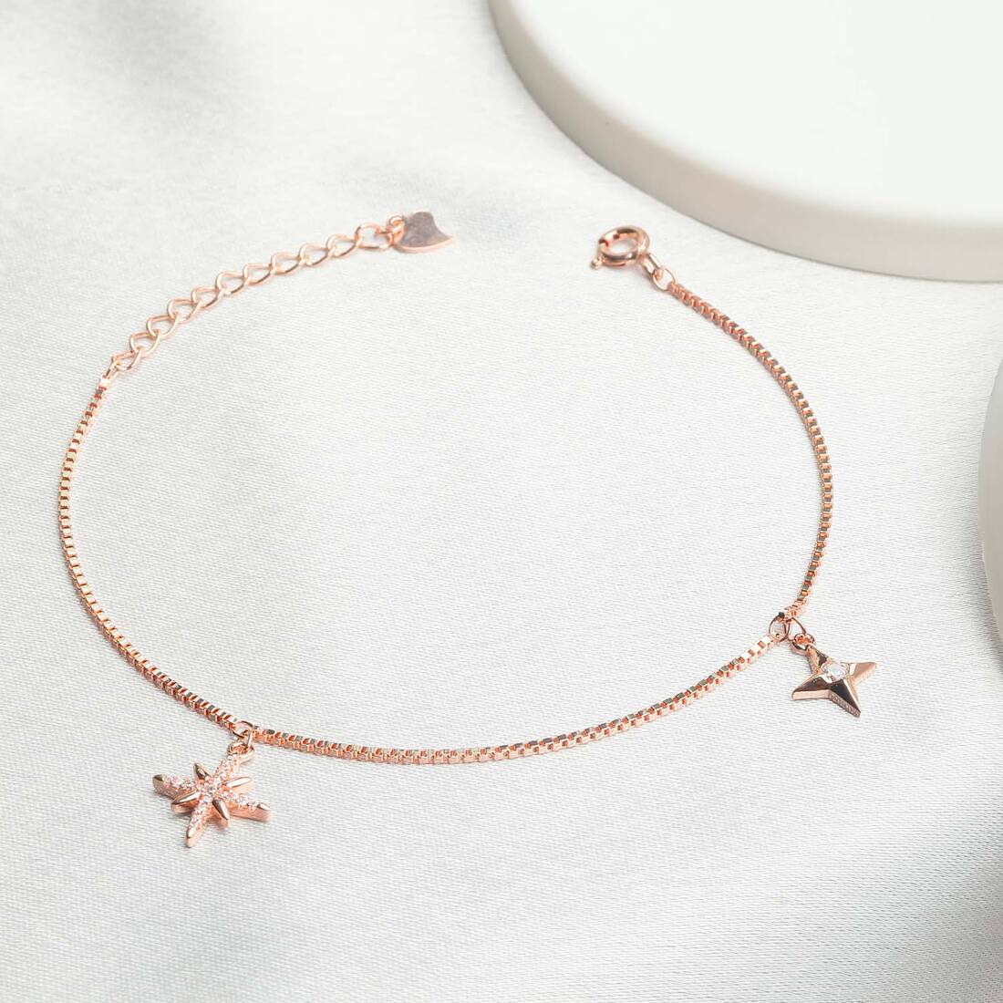 Starry Charms Rose Gold 925 Silver Bracelet