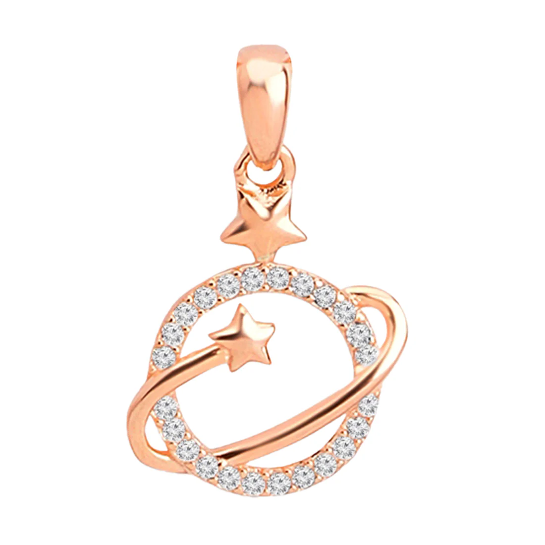 Starry Elegance Rose Gold Plated 925 Sterling Silver Pendant - Image 5