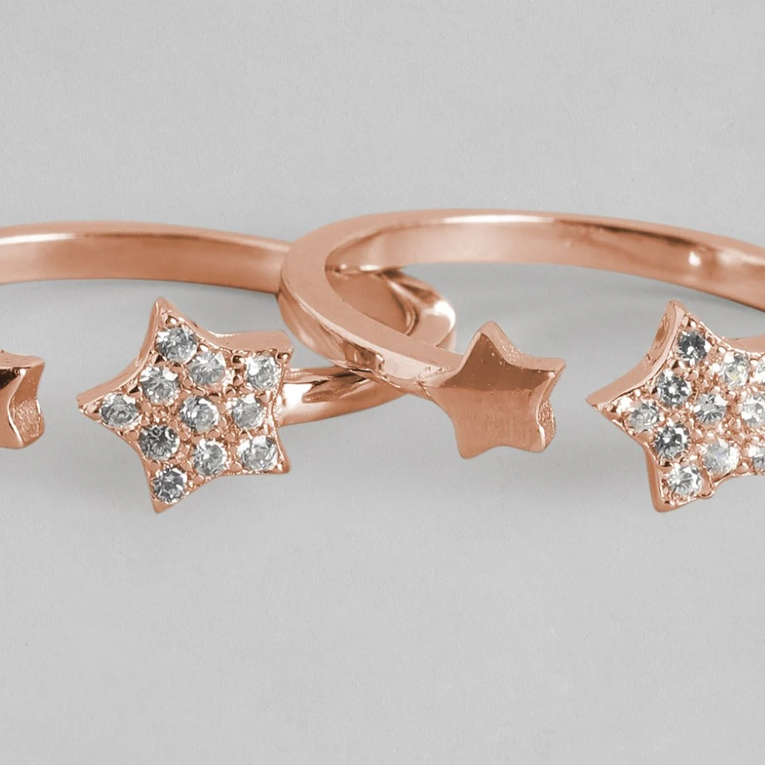 Starry Nights 925 Sterling Silver Rose Gold-Plated Star Toe Ring - Image 4