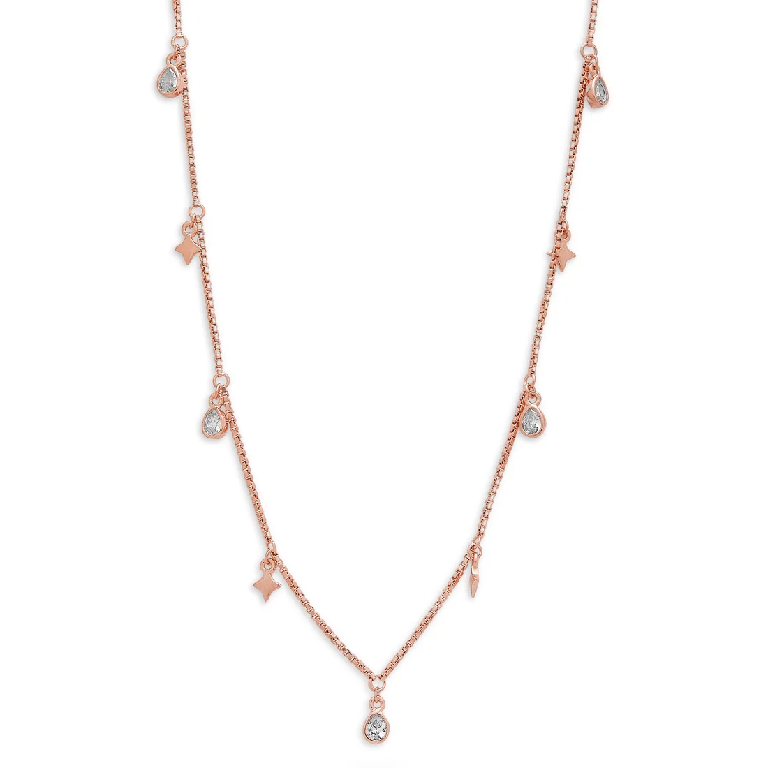 Starry Serenade Rose Gold-Plated 925 Sterling Silver Necklace - Image 4
