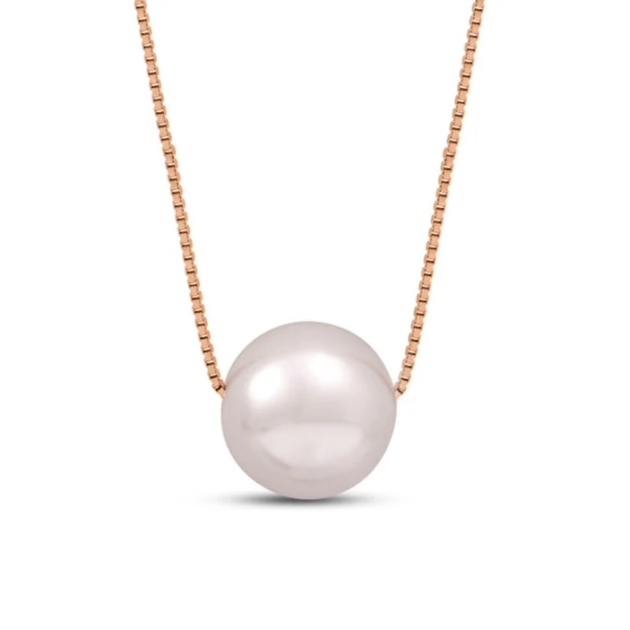 Stunning Pearl 925 Silver Rose Gold Plated Necklace - Image 4