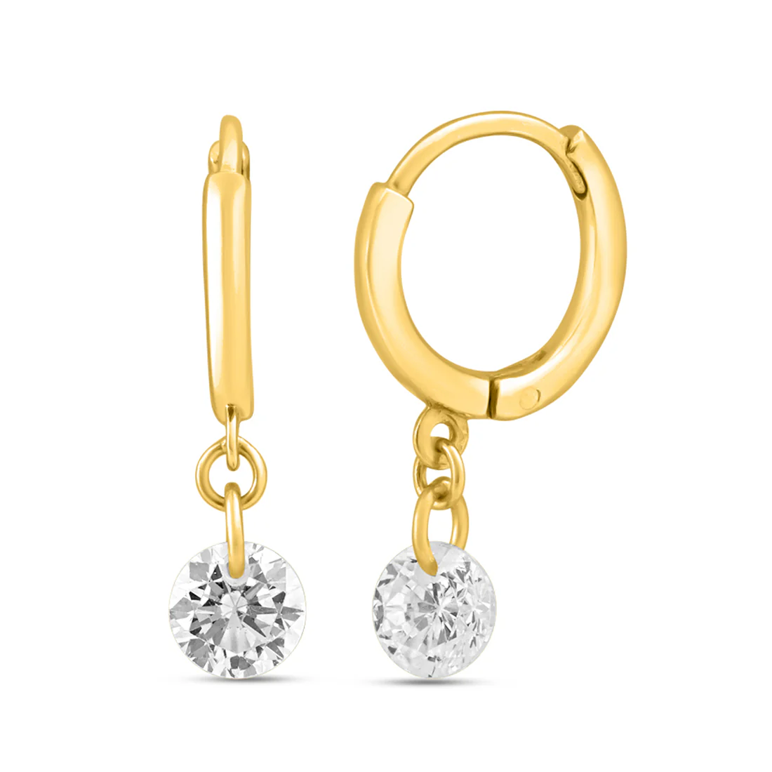 Sunlit Tear Gold Plated 925 Sterling Silver Earrings - Image 4