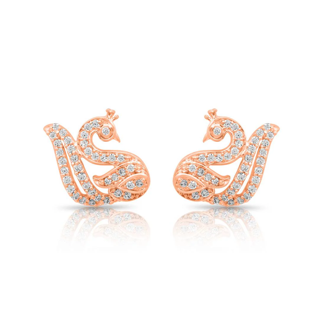 Swan Grace Rose Gold Plated 925 Sterling Silver Earrings - Image 4