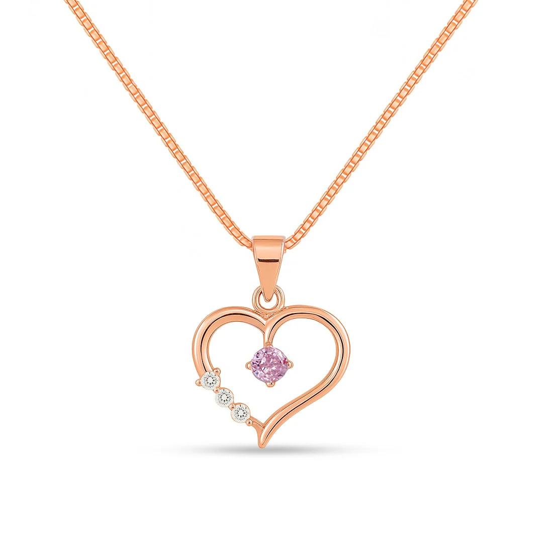 The Center of My Heart Rose Gold Plated Necklace - Image 4