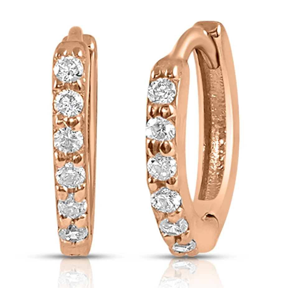 The Classic Rose Gold Moment Hoop 925 Silver Earrings - Image 5