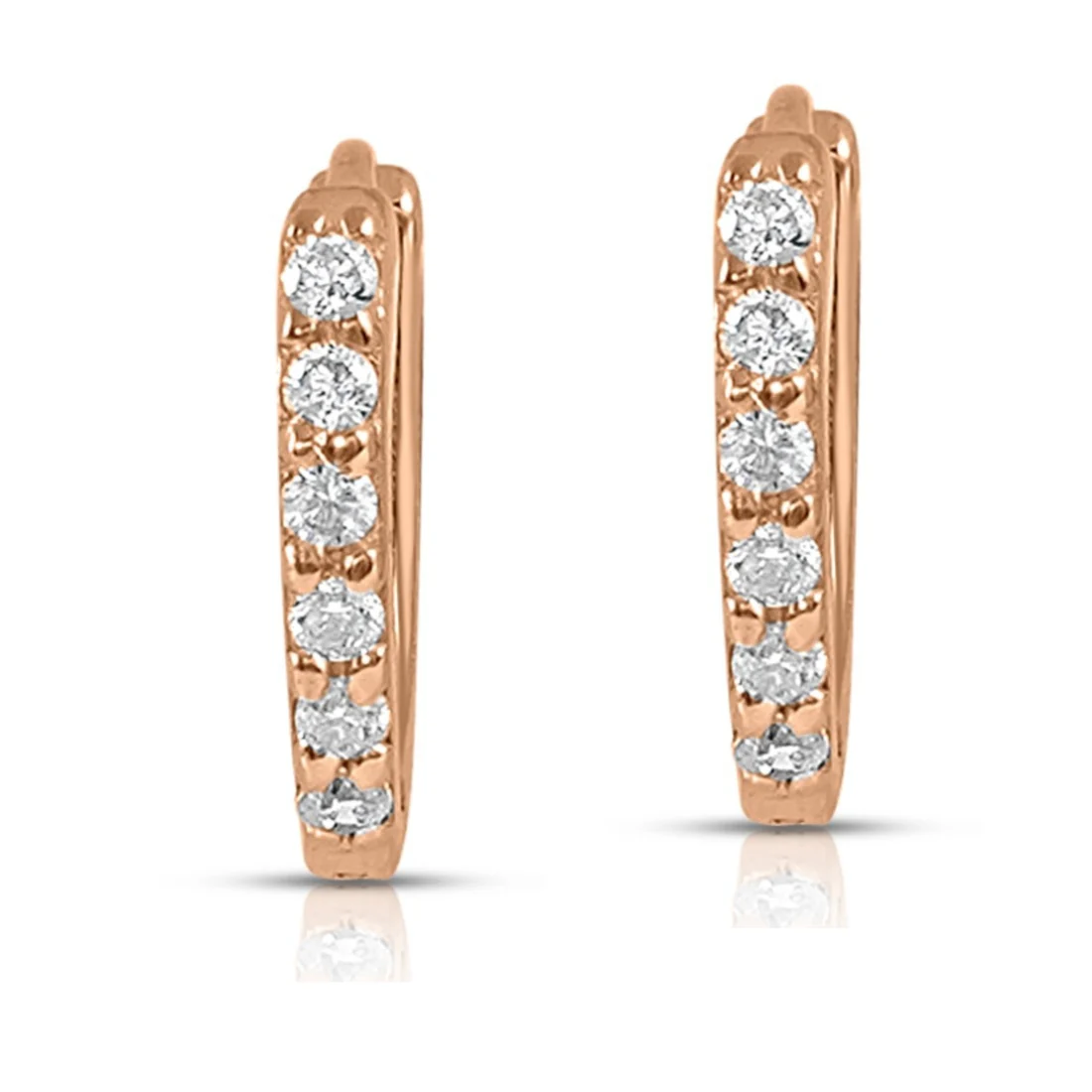 The Classic Rose Gold Moment Hoop 925 Silver Earrings - Image 6