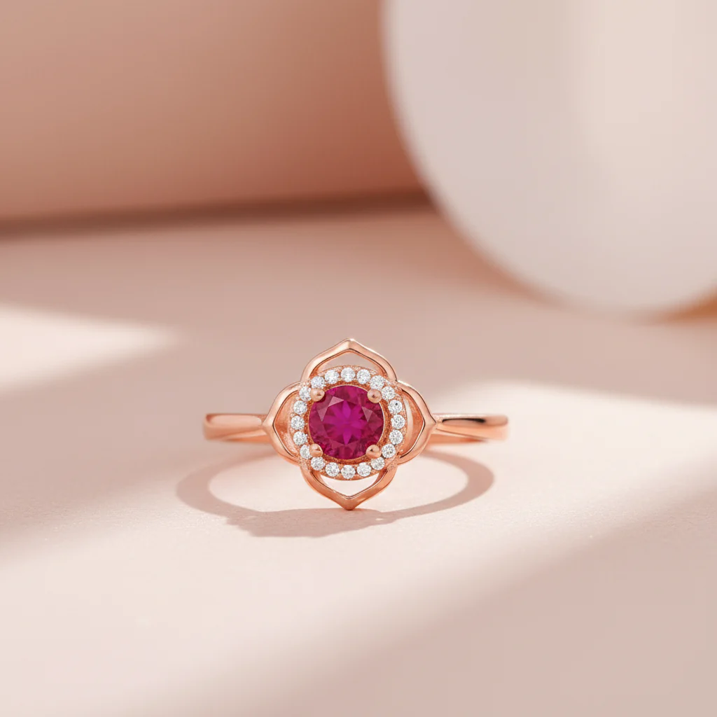 The First Blush Promise Rose Gold Plated Ring (Adjustable) - Image 8