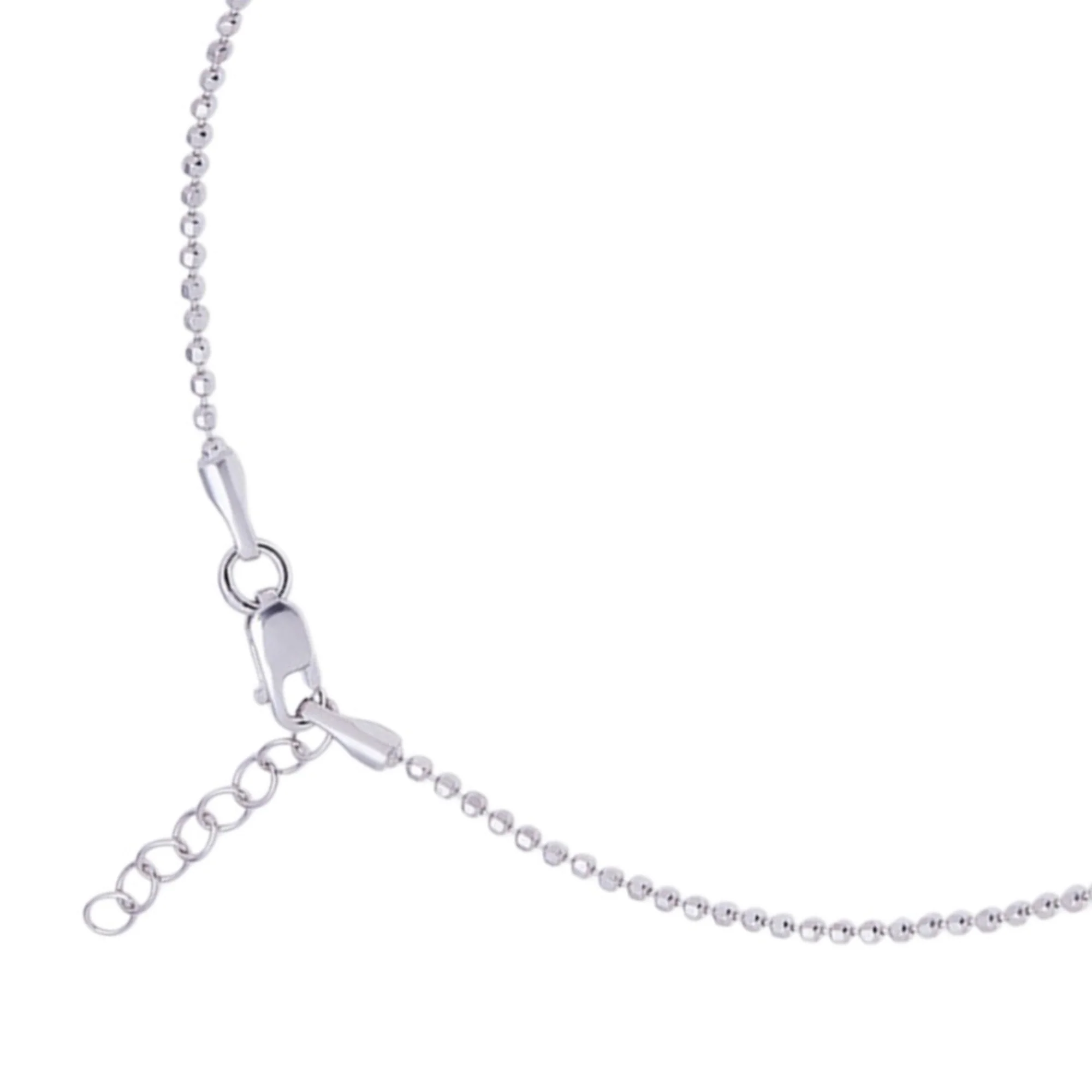 Minimal Tiny Beads Rhodium Plated 925 Sterling Silver Anklet - Image 7