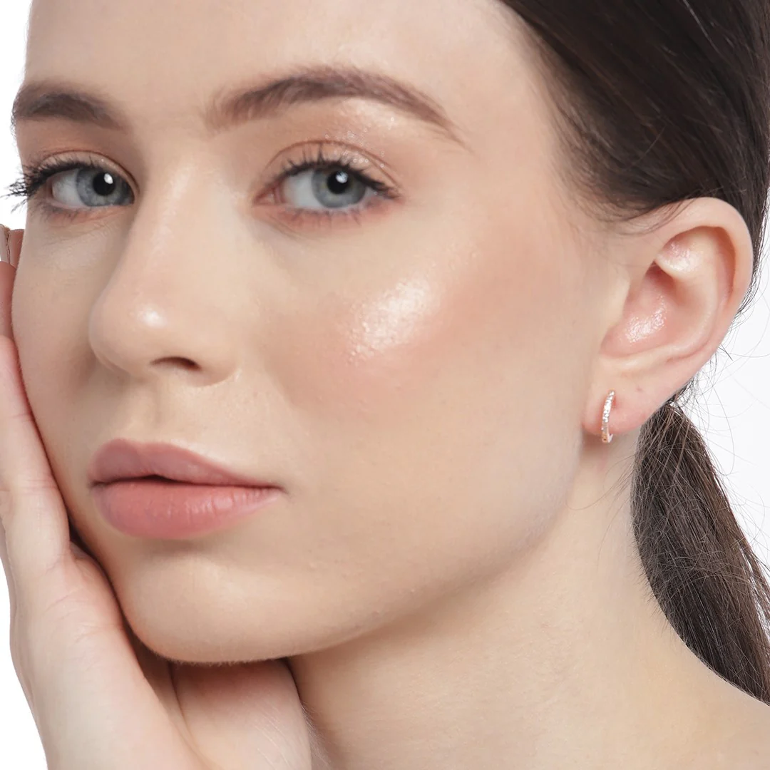 The Whimsical Rose Gold Hoop 925 Silver Earrings - Image 4