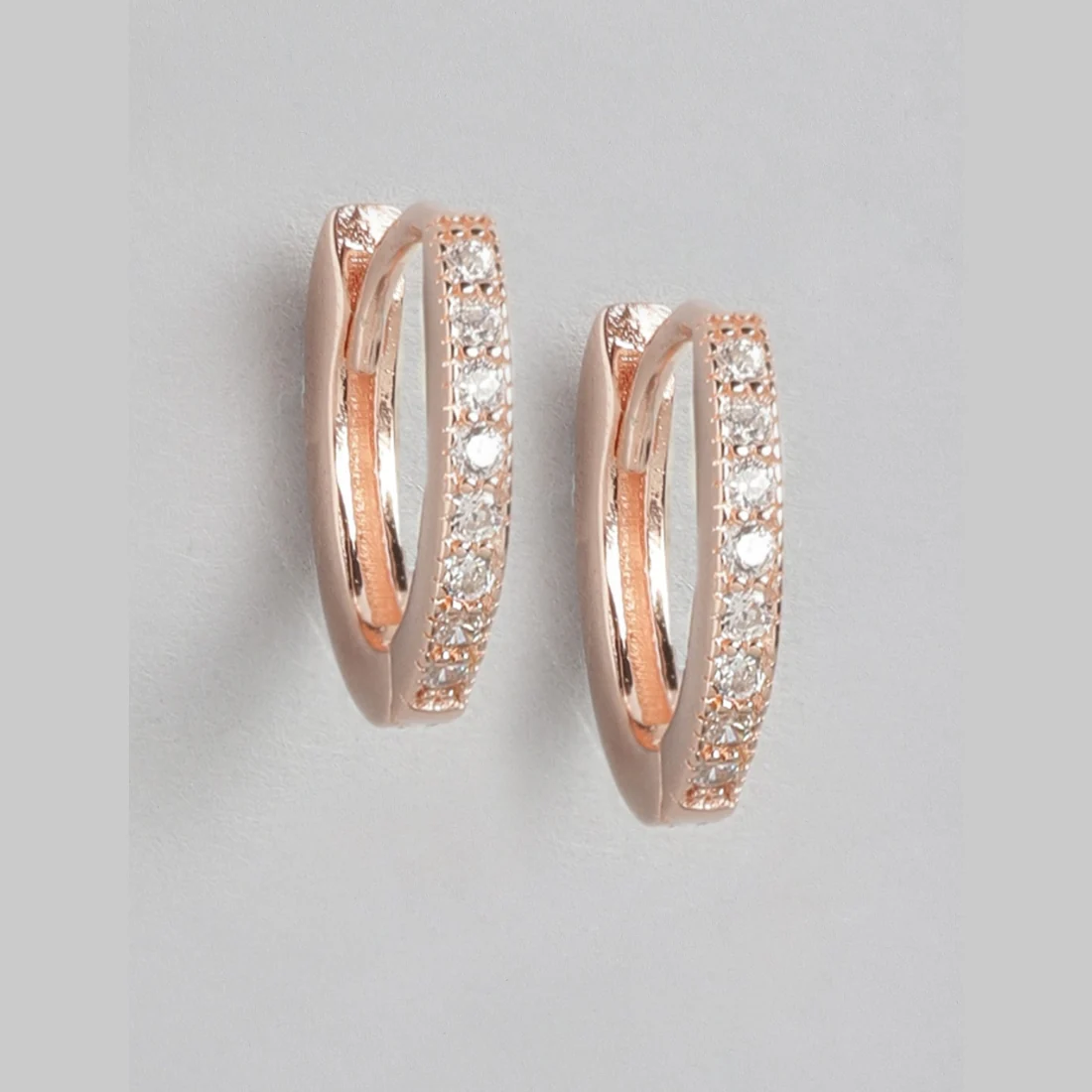 The Whimsical Rose Gold Hoop 925 Silver Earrings - Image 5