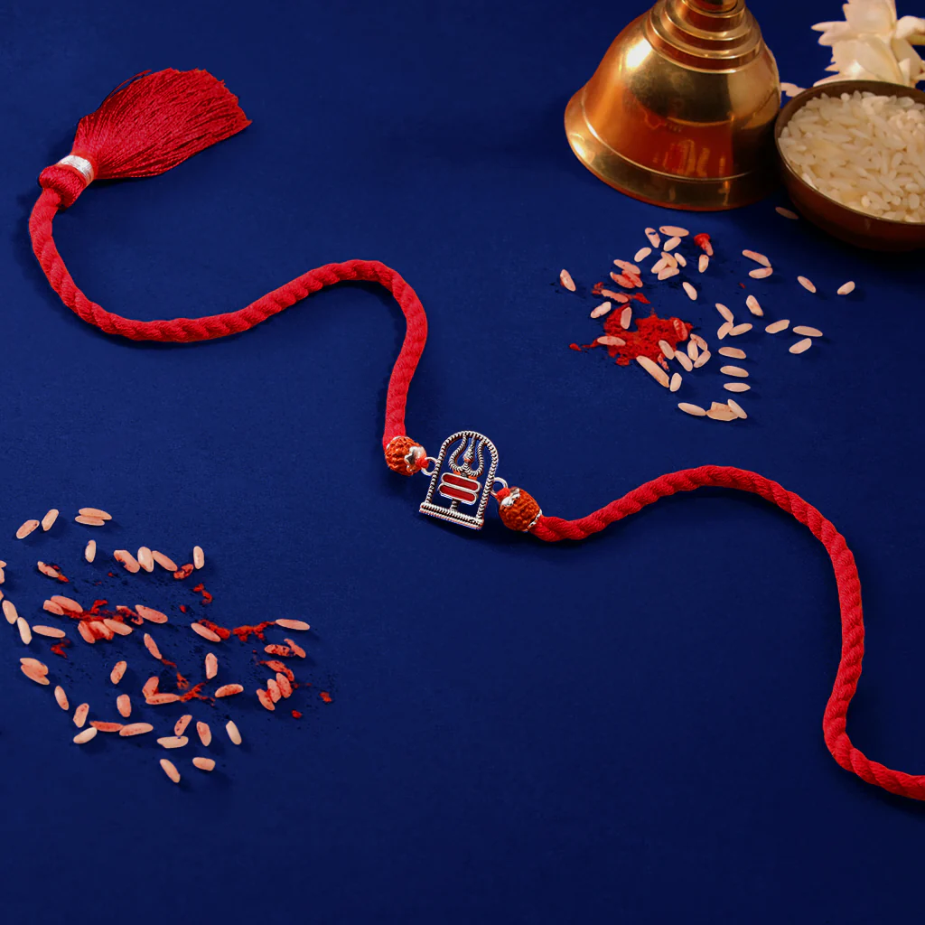 Timeless Bhabhi Rhodium-Plated Sterling Silver Thread Rakhi For Her - Image 4