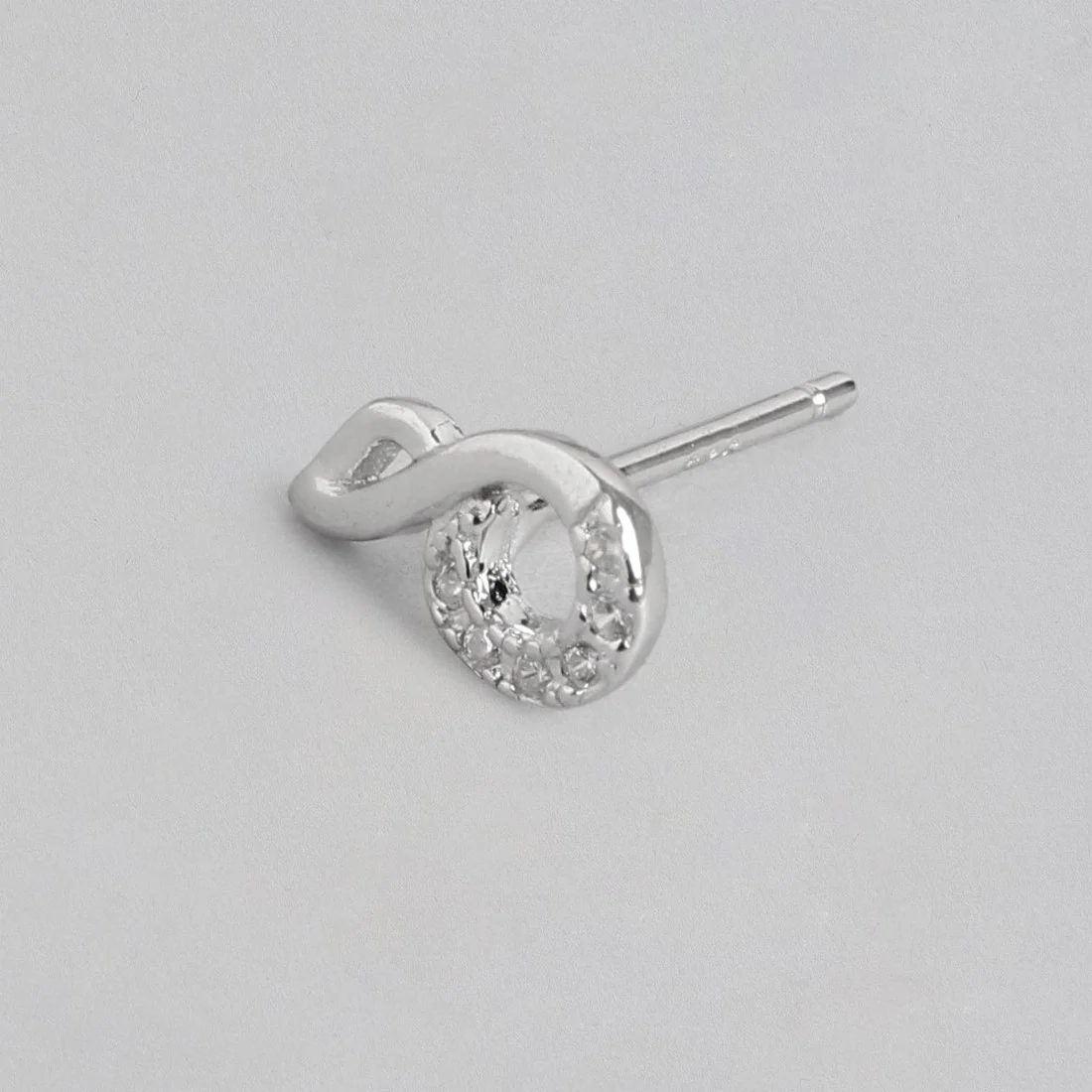 Timeless Elegance Rhodium-Plated CZ 925 Sterling Silver Earrings - Image 5