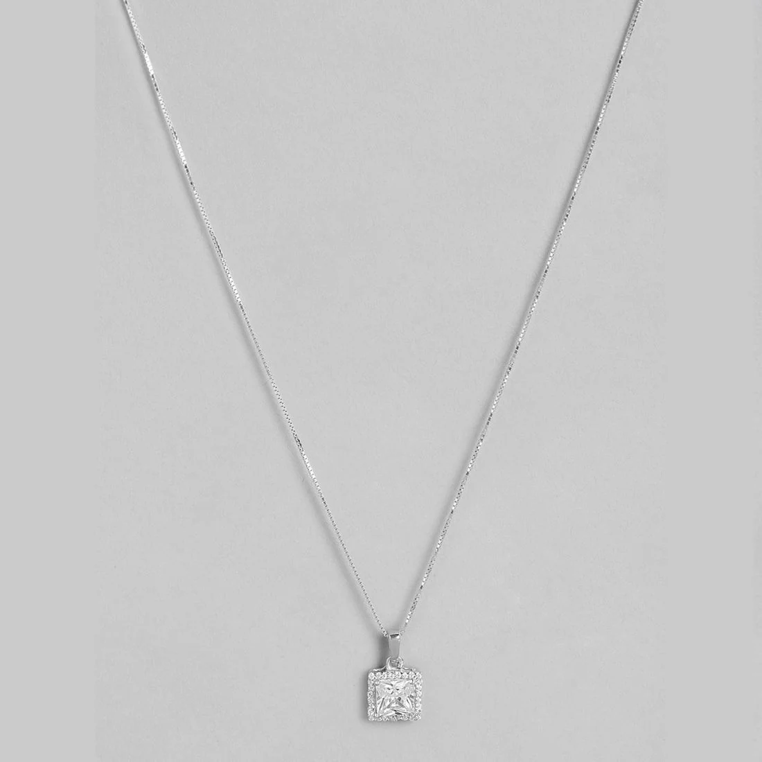 Timeless Shine Rhodium Plated 925 Sterling Silver Pendent with Chain - Image 3