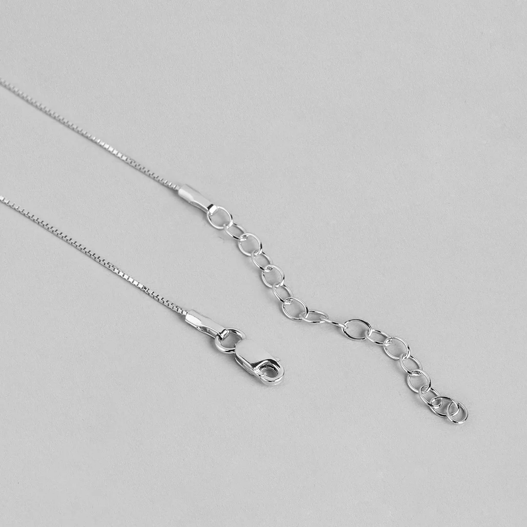 Timeless Shine Rhodium Plated 925 Sterling Silver Pendent with Chain - Image 5