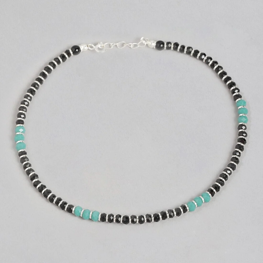 Timeless Sophistication Rhodium Plated 925 Sterling Silver Anklet - Image 7