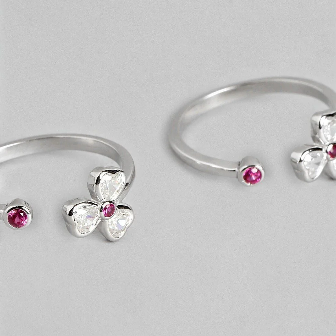 Tiny Flora Adjustable 925 Silver Toe Ring - Image 6