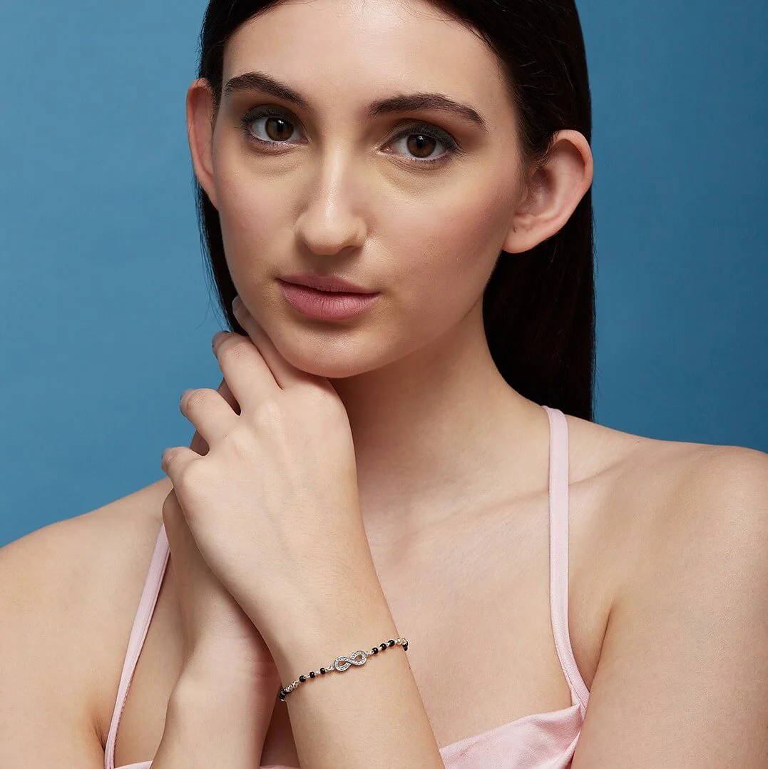 Infinity 925 Silver Mangalsutra Bracelet - Image 3