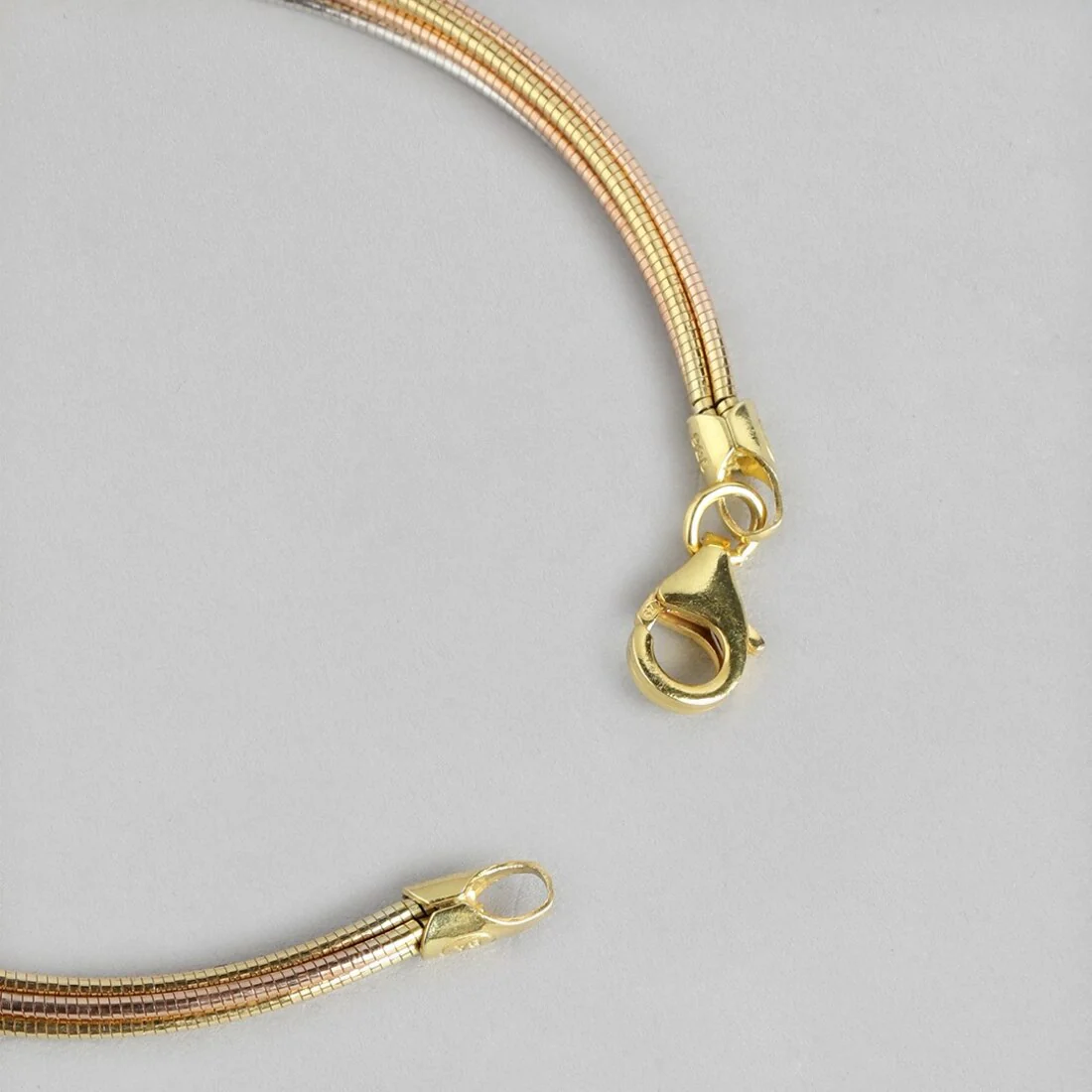 Tranquil Harmony 925 Sterling Silver Tri-Color Plated Bracelet - Image 6