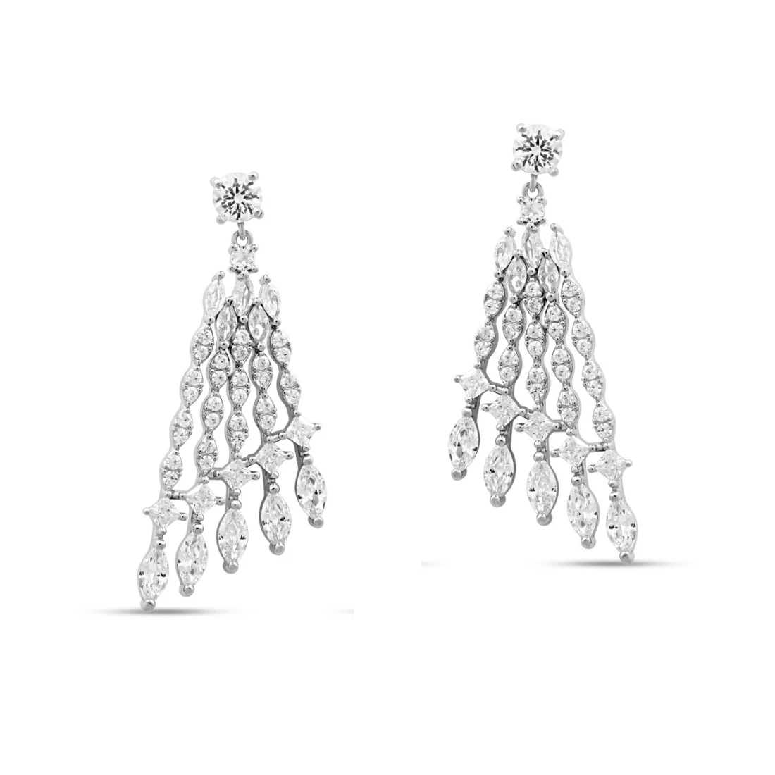 Twilight Sparkle Rhodium Plated 925 Sterling Silver Earrings - Image 5
