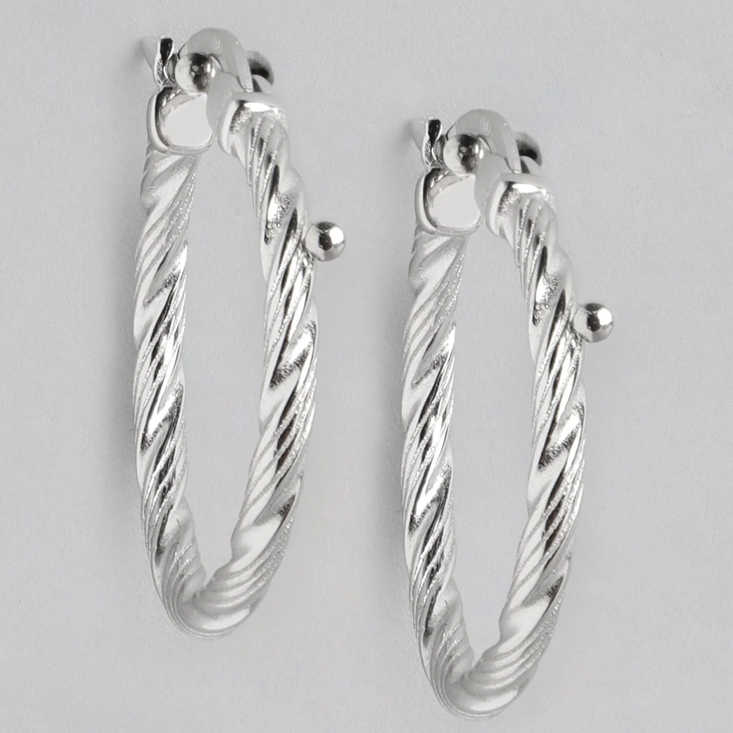 Twisted 925 Sterling Silver Drop Earrings - Image 4