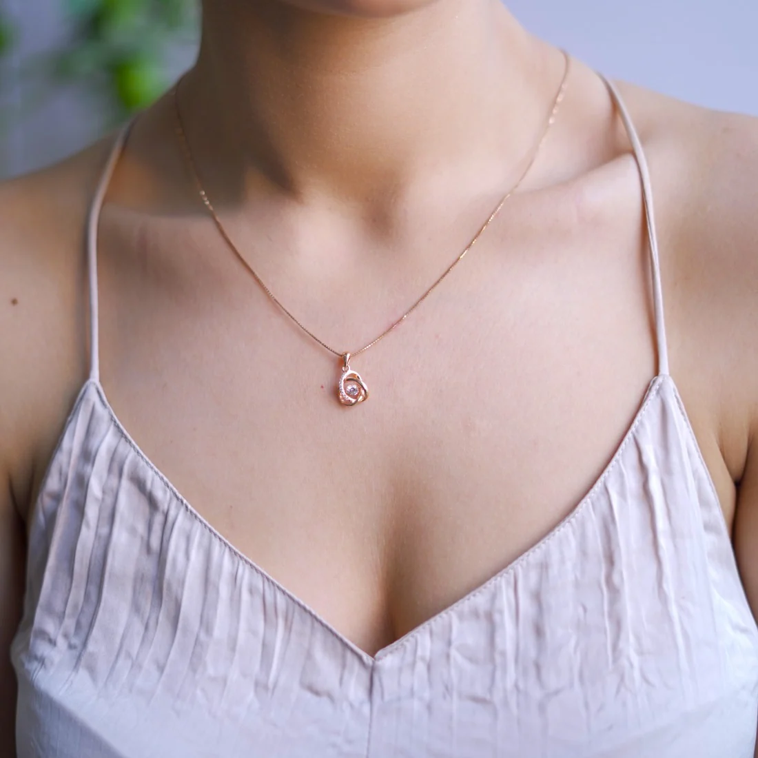 Universal Embrace Rose Gold 925 Silver Necklace with Chain - Image 3