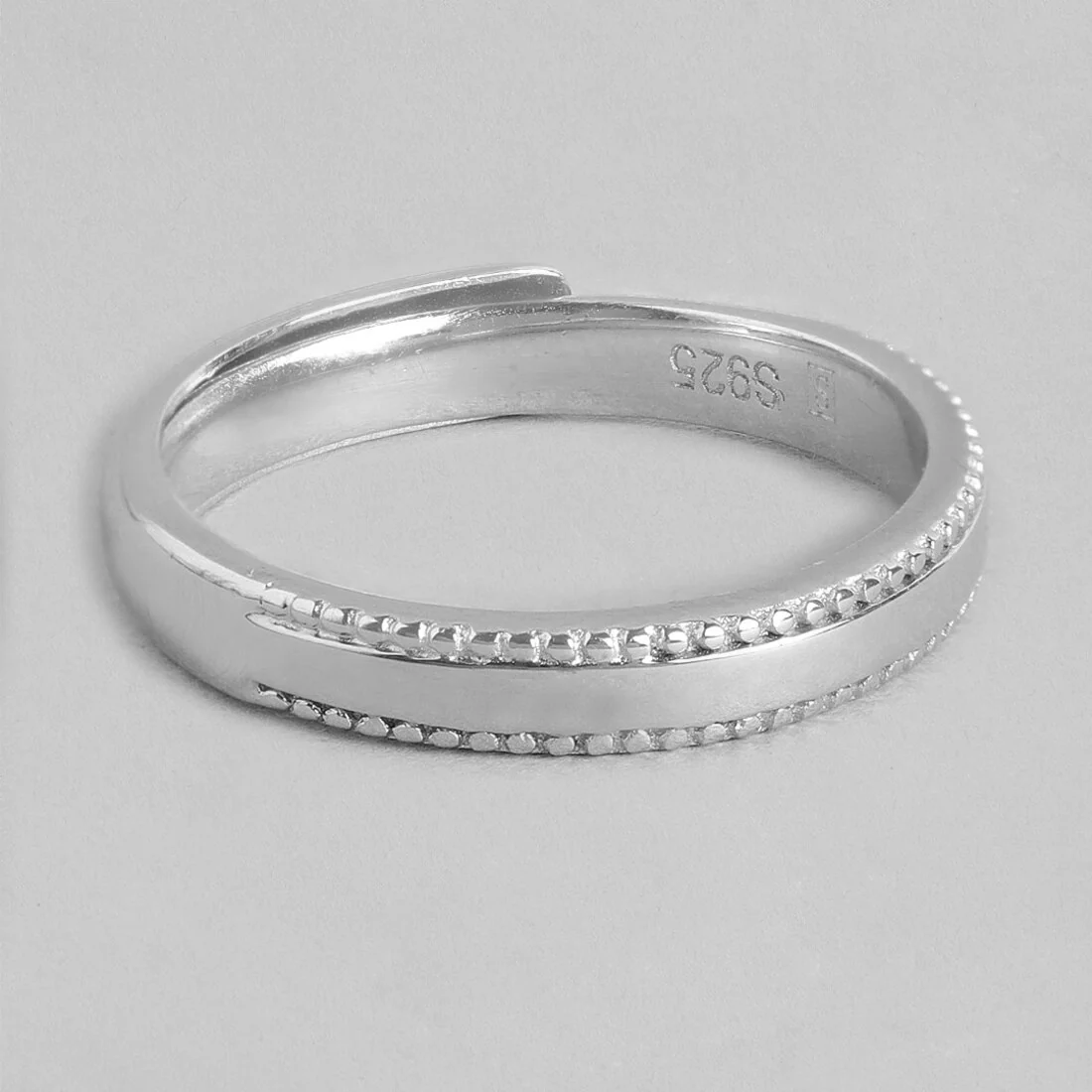 Unwavering Strength 925 Sterling Silver Rhodium-Plated Ring for Him (Adjustable) - Image 5