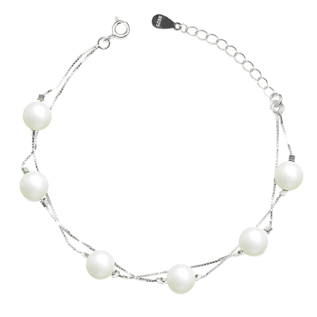 Royal Freshwater Pearl 925 Silver Bracelet - Image 4