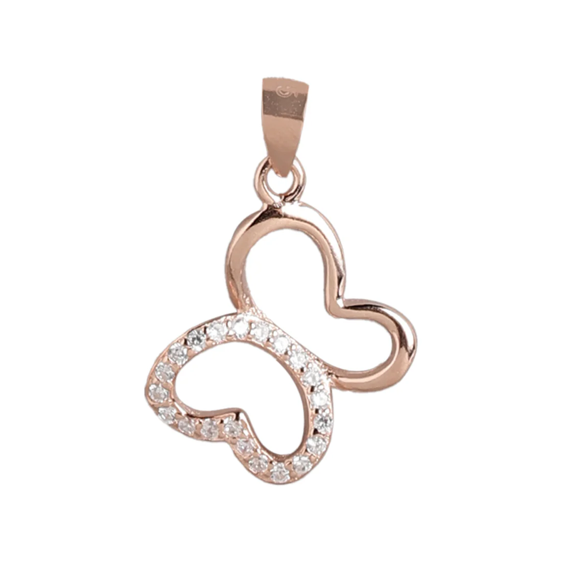 Whimsical Flutter Rose Gold-Plated 925 Sterling Silver Butterfly Pendant with Chain - Image 5