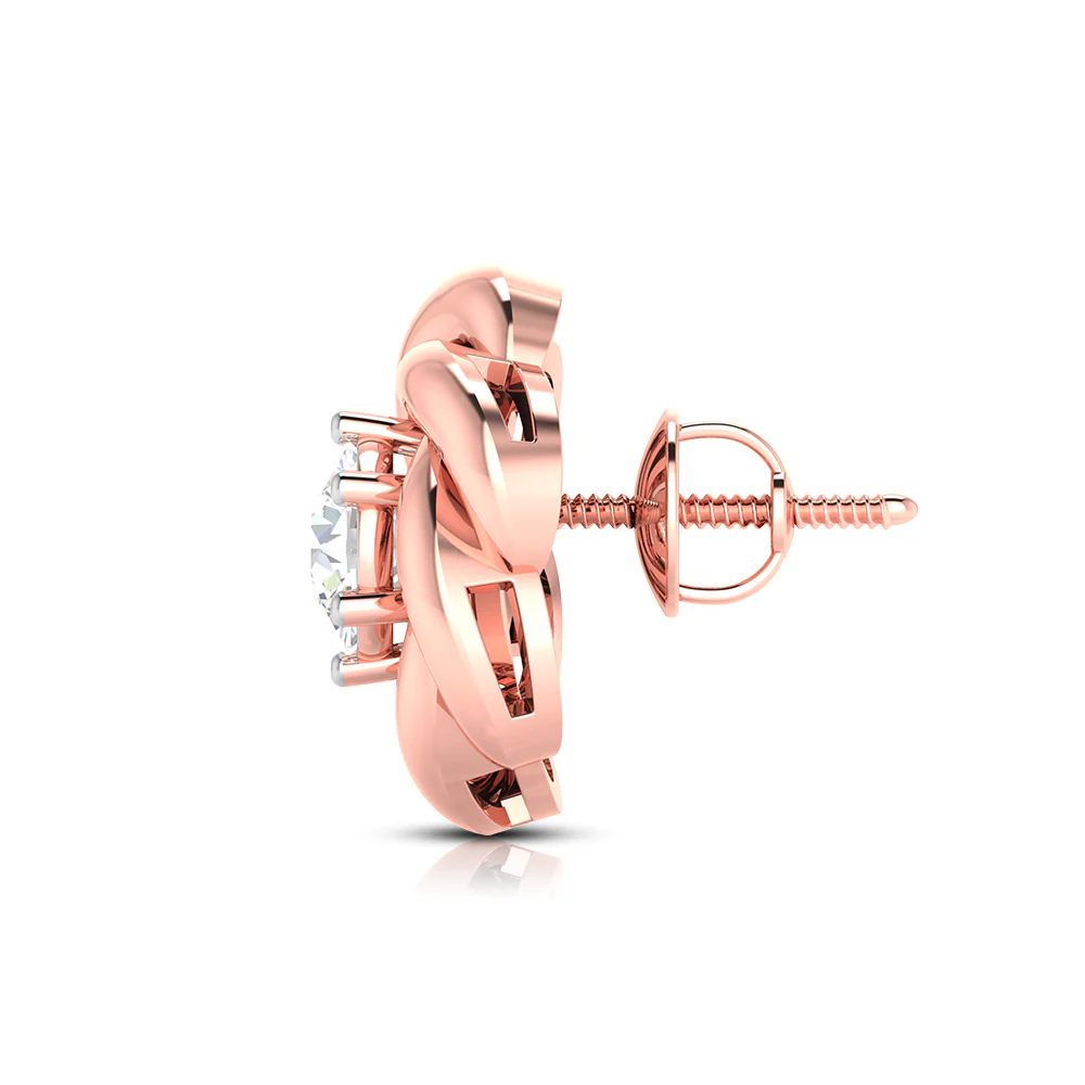 1 CT Whirling Solitaire Lab-Grown Diamond Stud Earrings - Image 10