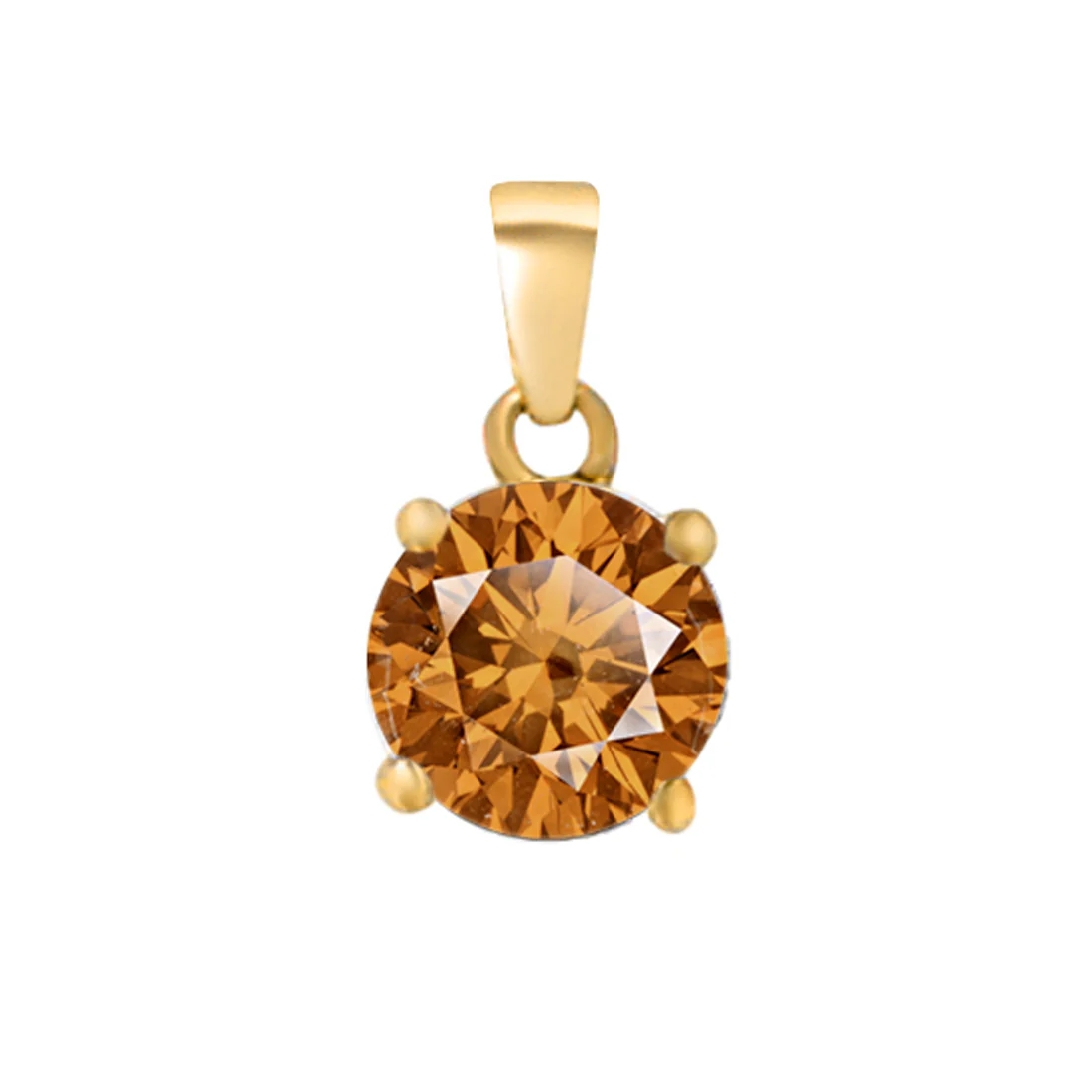 Solitaire Gold Plated 925 Sterling Silver Pendant with Chain - Image 6