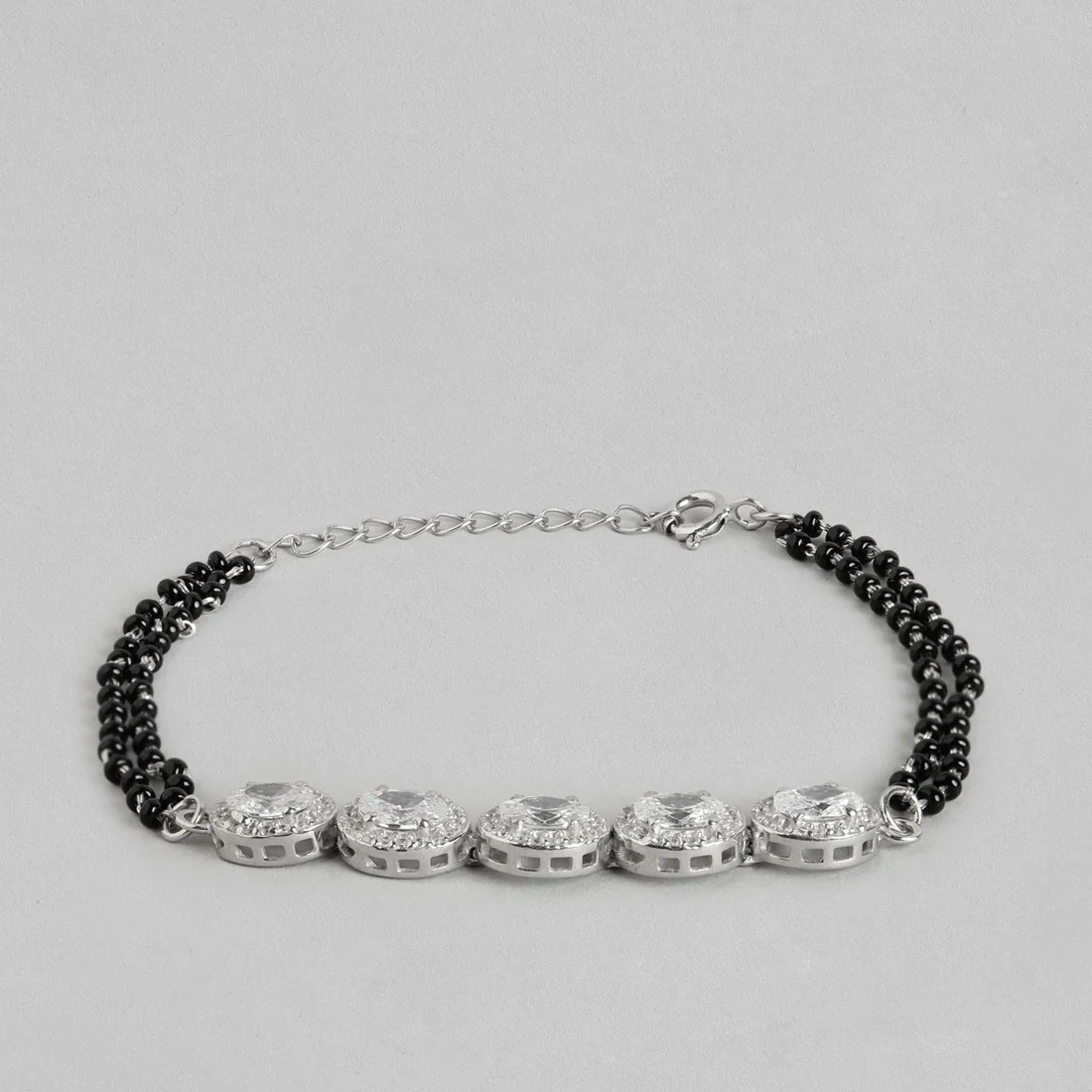 Cubic Zirconia 925 Silver Mangalsutra Bracelet - Image 4