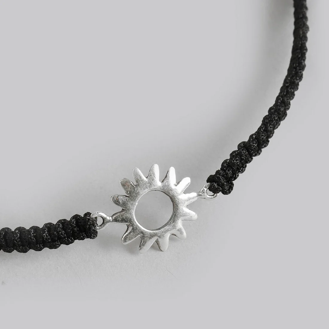 Classic 925 Sterling Silver Black Tread Anklet - Image 5
