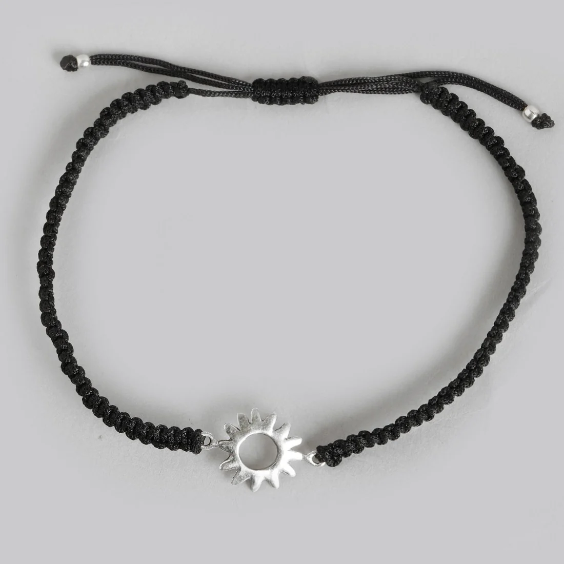 Classic 925 Sterling Silver Black Tread Anklet - Image 7