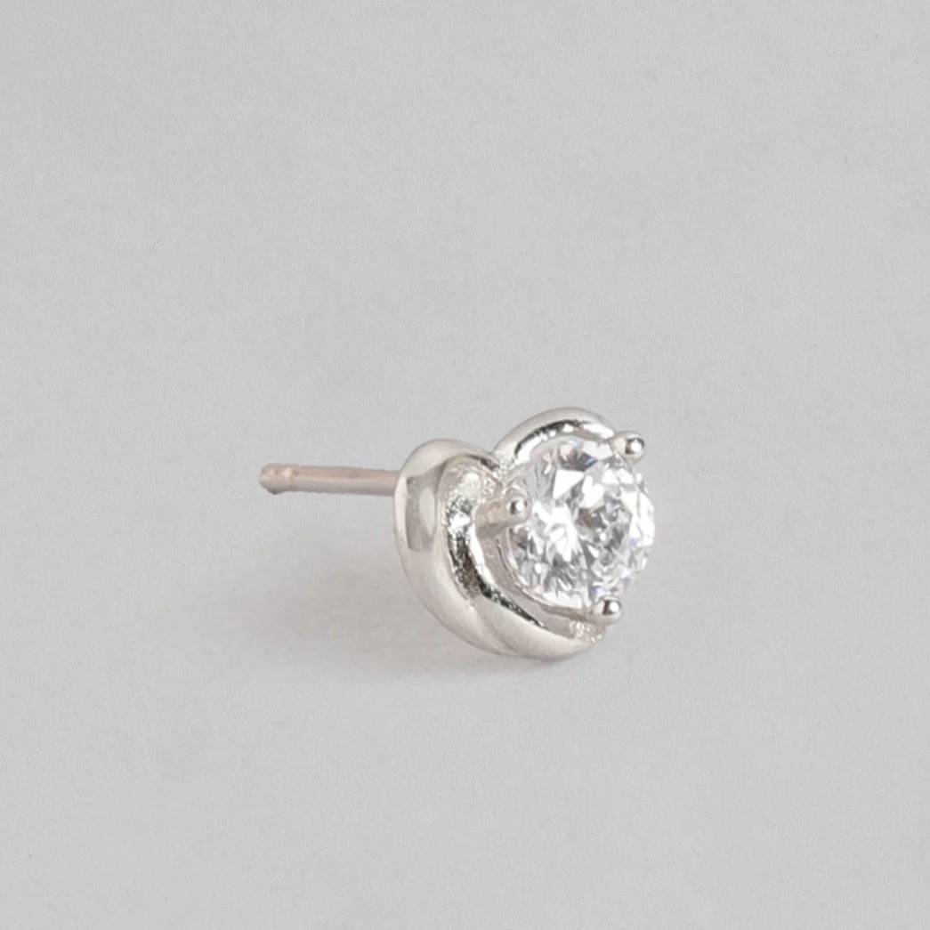 Heart CZ 925 Sterling Silver Earrings - Image 4