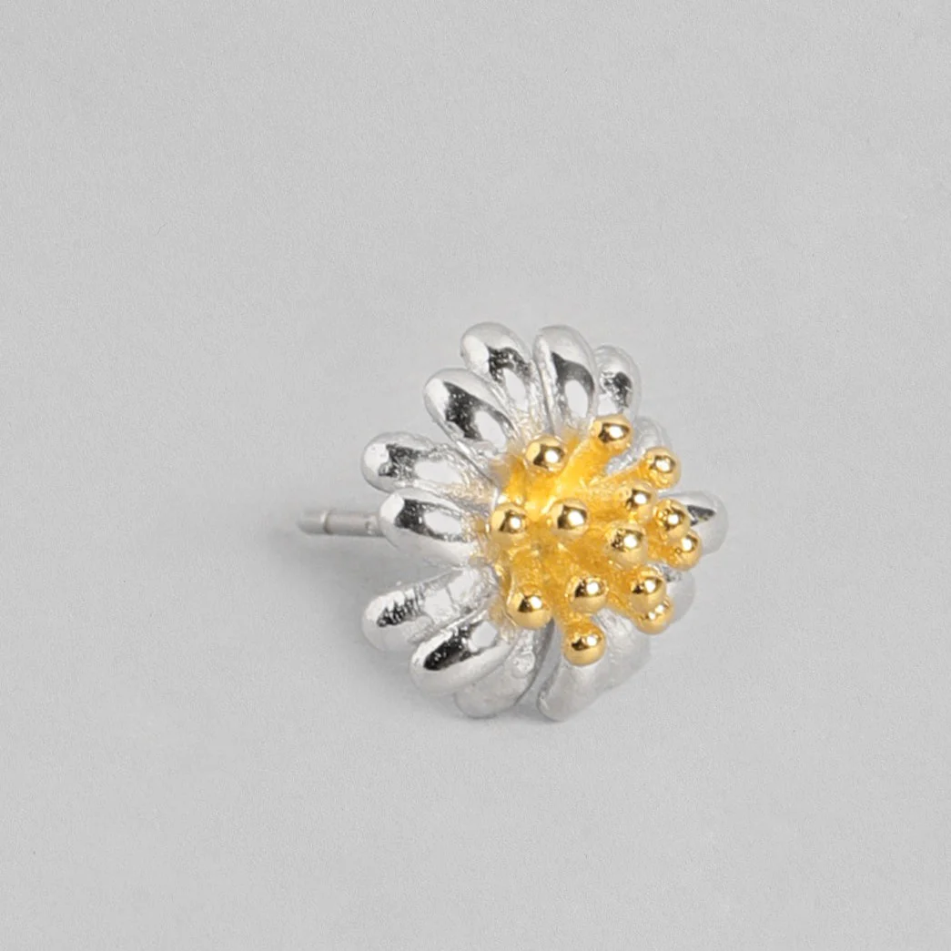 Sunflower 925 Sterling Silver Stud Earrings - Image 4