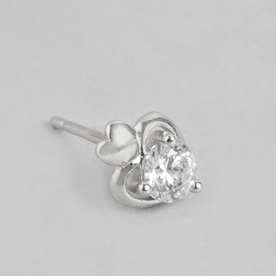 Stunning Heart CZ 925 Sterling Silver Earrings - Image 6