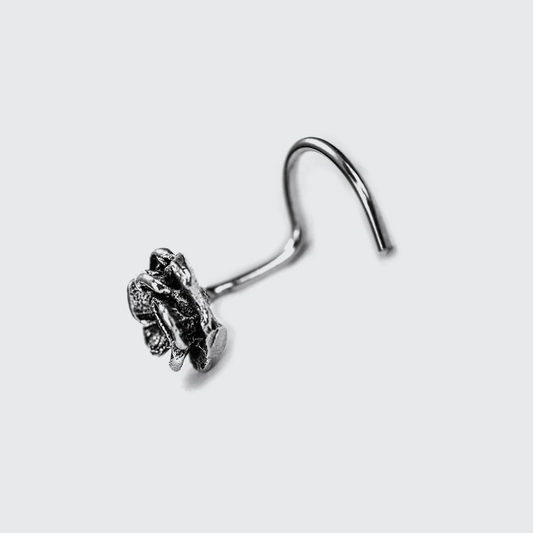 Blooming Rose 925 Silver Nose Pin - Image 5