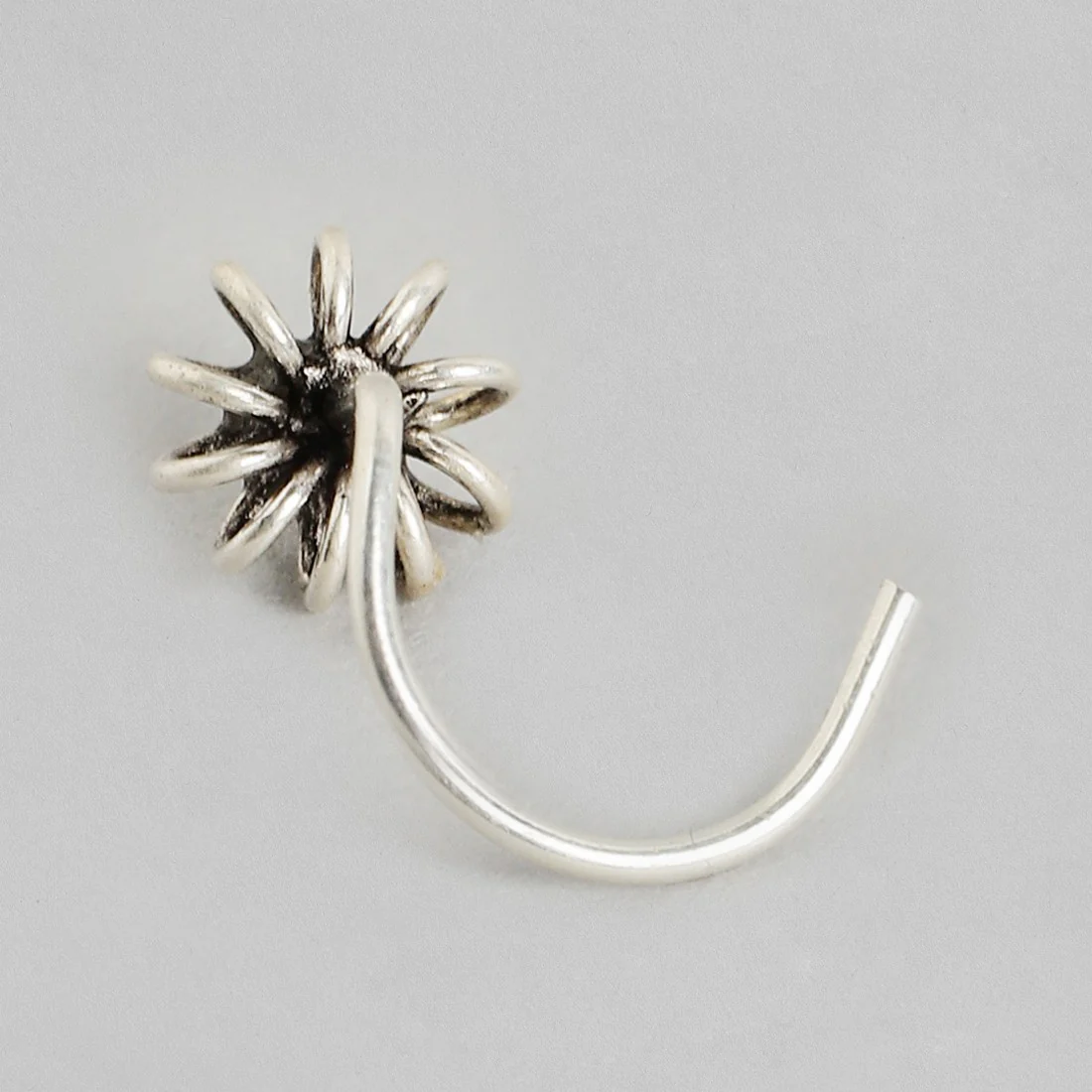 Enchanting Floral 925 Silver Nose Pin - Image 6