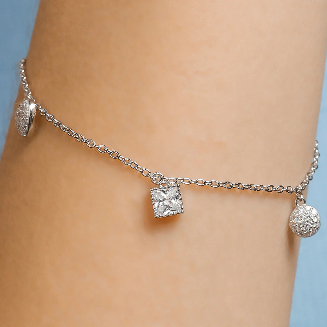 Charming Charm 925 Sterling Silver Bracelet - Image 2