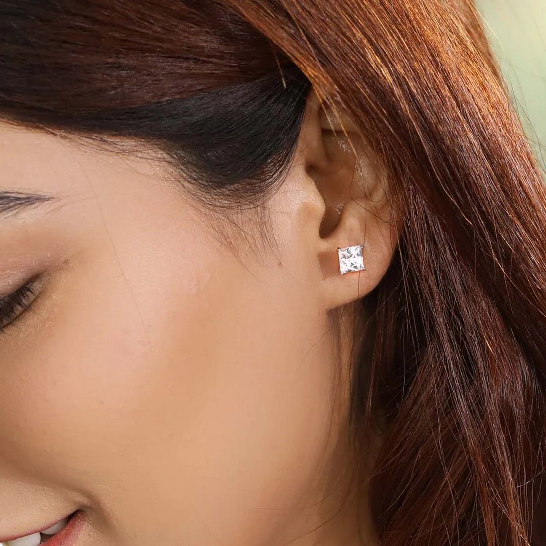 Princess Diamond 925 Silver Studs