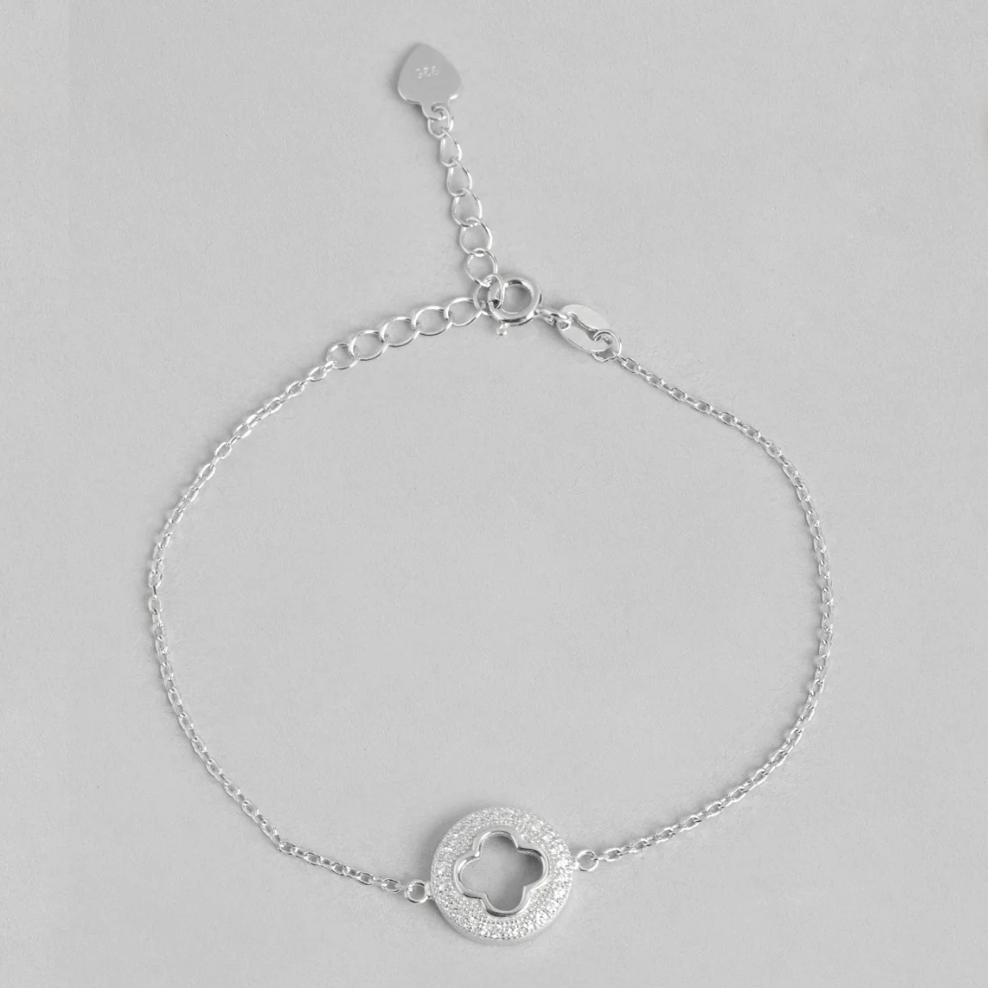 Four-Leaved Clover 925 Silver Bracelet - Image 4