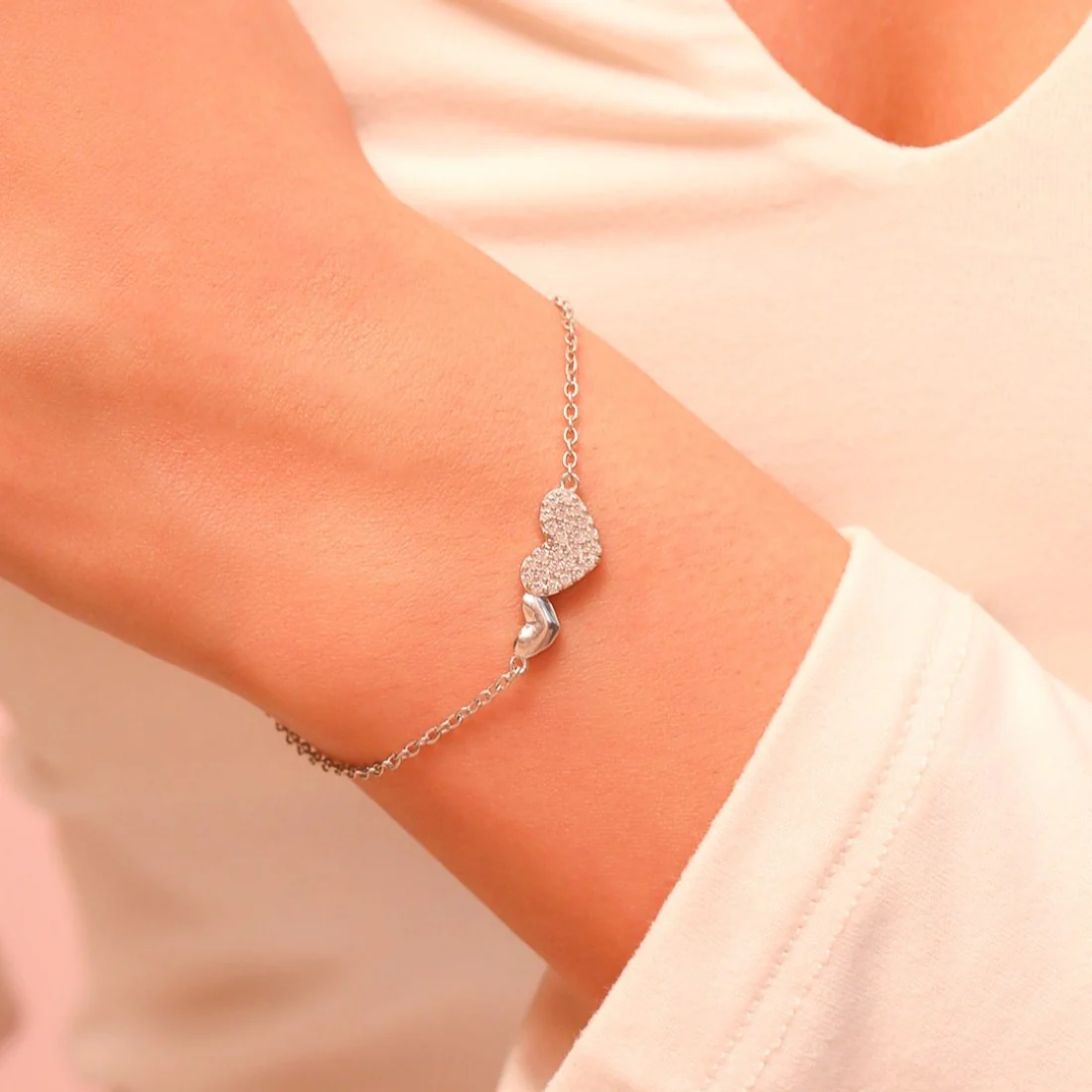 Beating Hearts 925 Silver Bracelet - Image 4