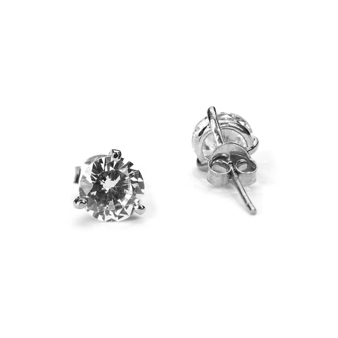 Nebula Round Stud 925 Silver Earrings - Image 10