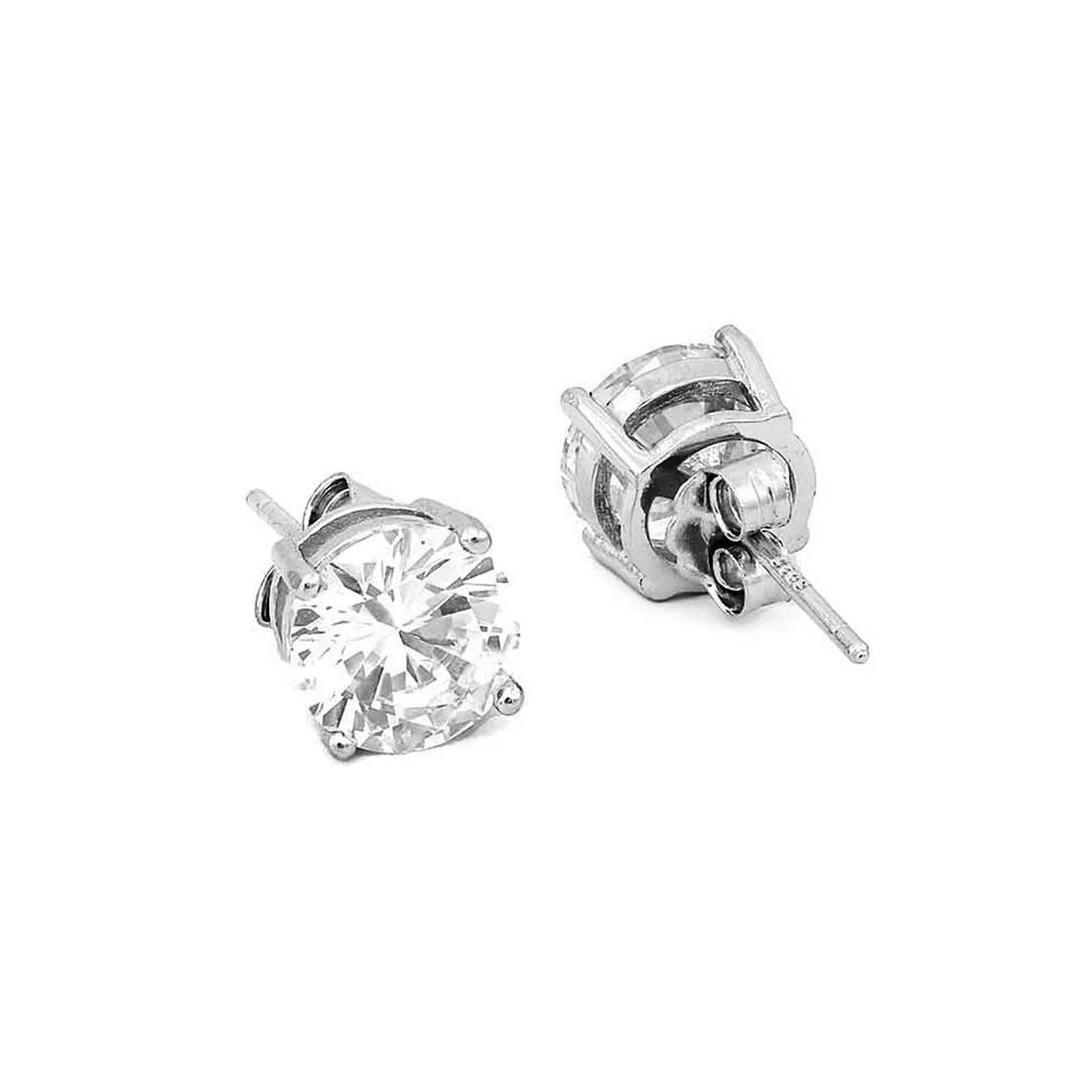 Nebula Round Stud 925 Silver Earrings - Image 9
