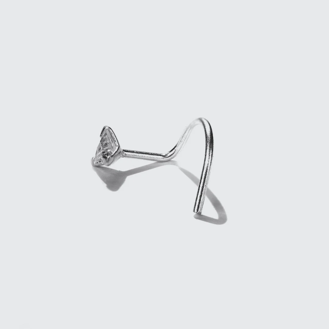 Edgy Triangle 925 Silver Nose Pin - Image 4