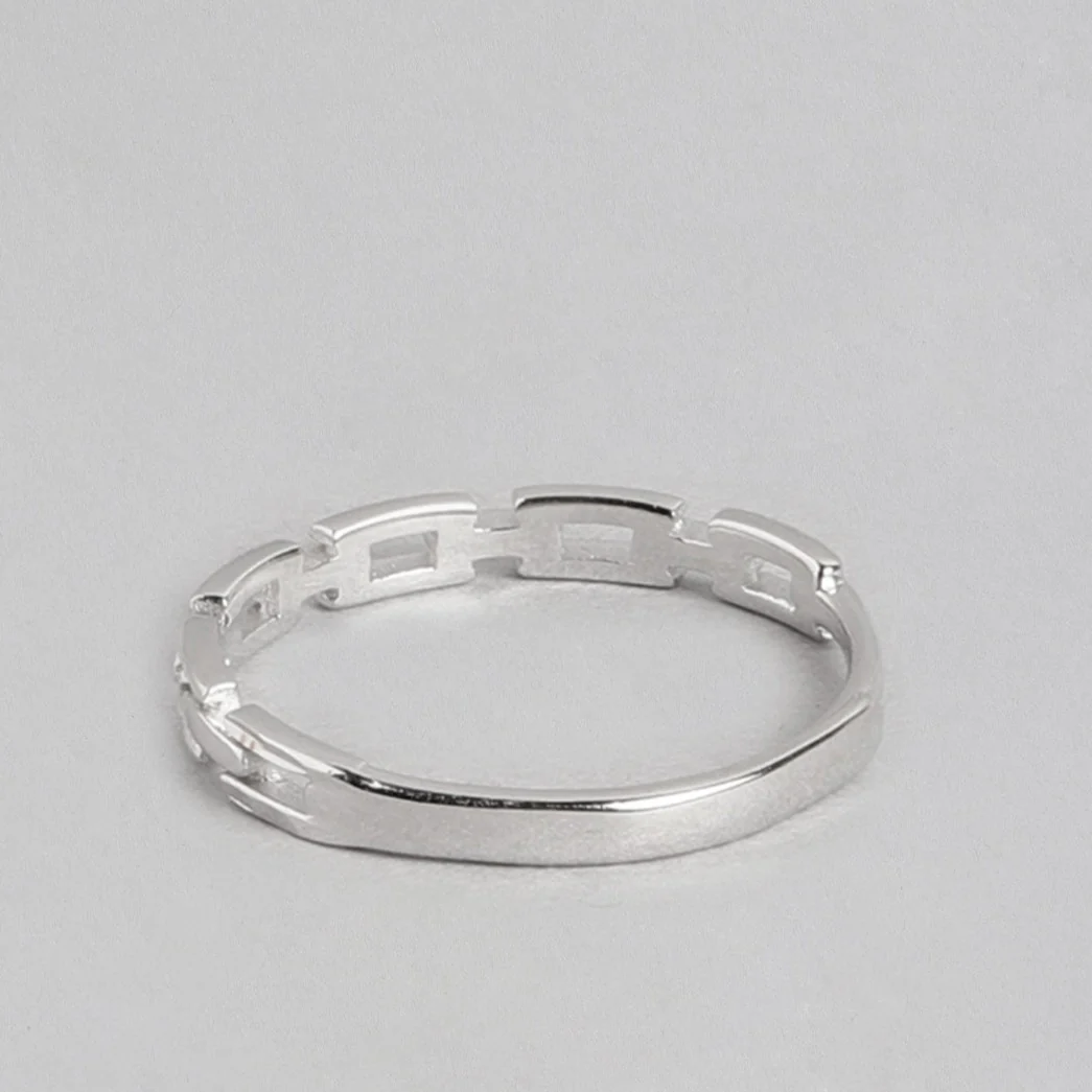 Chain 925 Sterling Silver Ring for Women (Adjustable) - Image 6