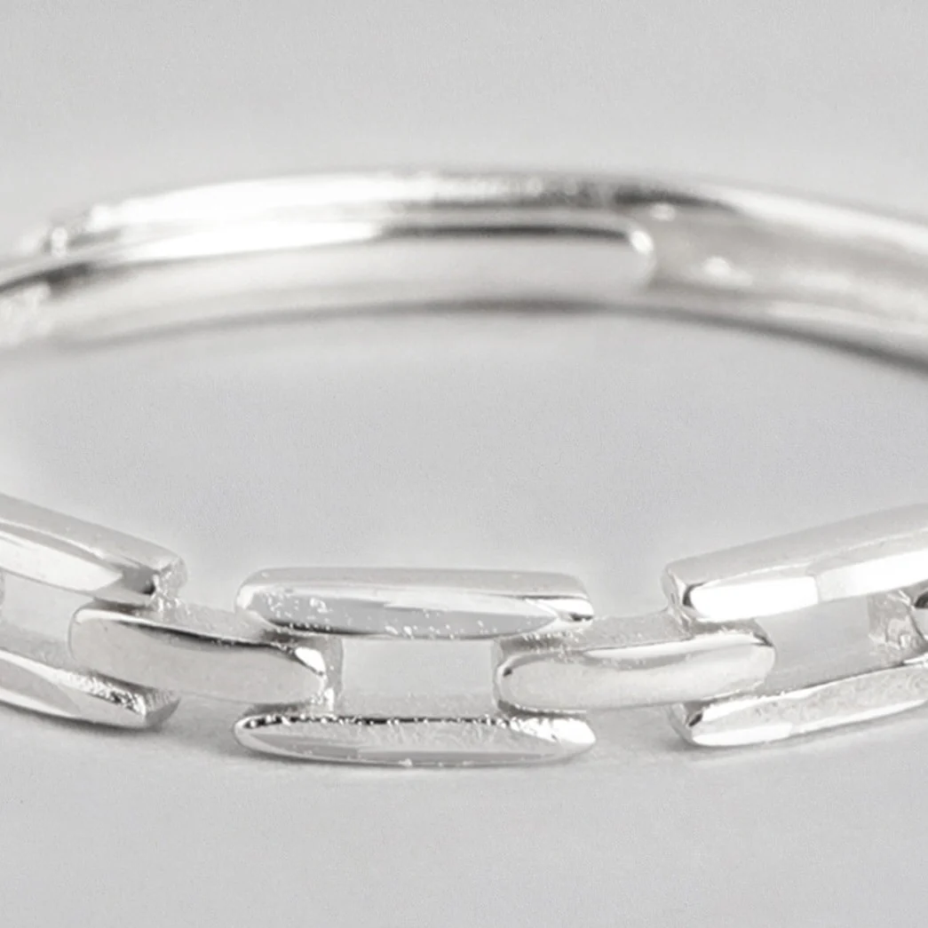 Chain 925 Sterling Silver Ring for Women (Adjustable) - Image 7