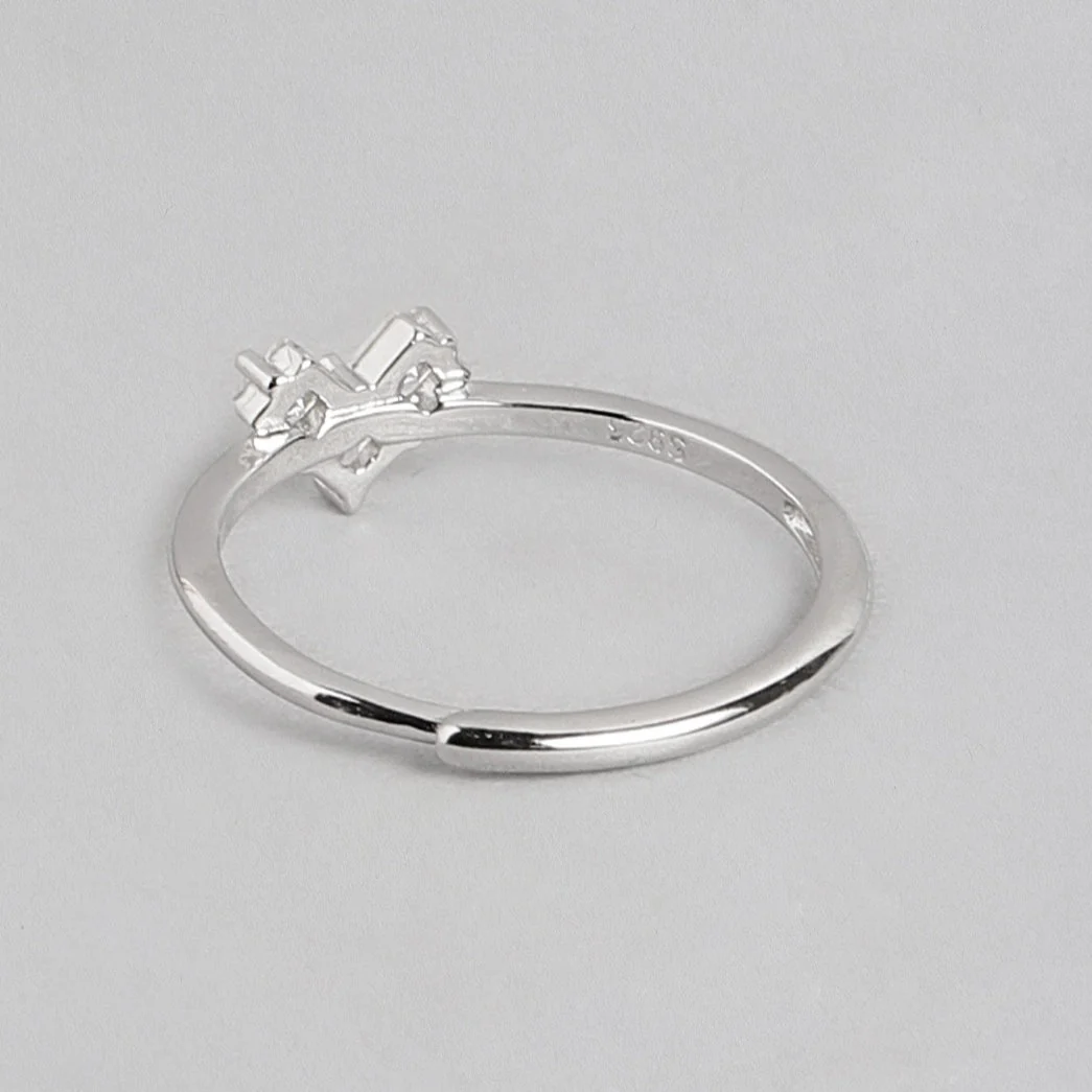 Heart Solitaire 925 Sterling Silver Ring for Women (Adjustable) - Image 8