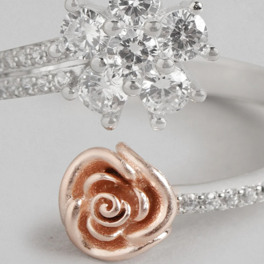 Romantic Love Rose Gold Plated 925 Sterling Silver Ring (Adjustable) - Image 10